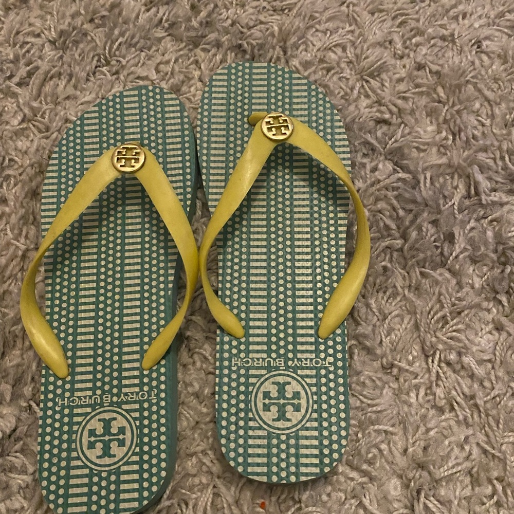 Yellow size 9 Yellow Tory Burch flip flop